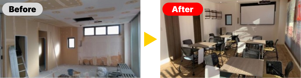 建築工事 内装工事 床タイルカーペット 廃材集積 荷卸し作業 天井・壁クロス